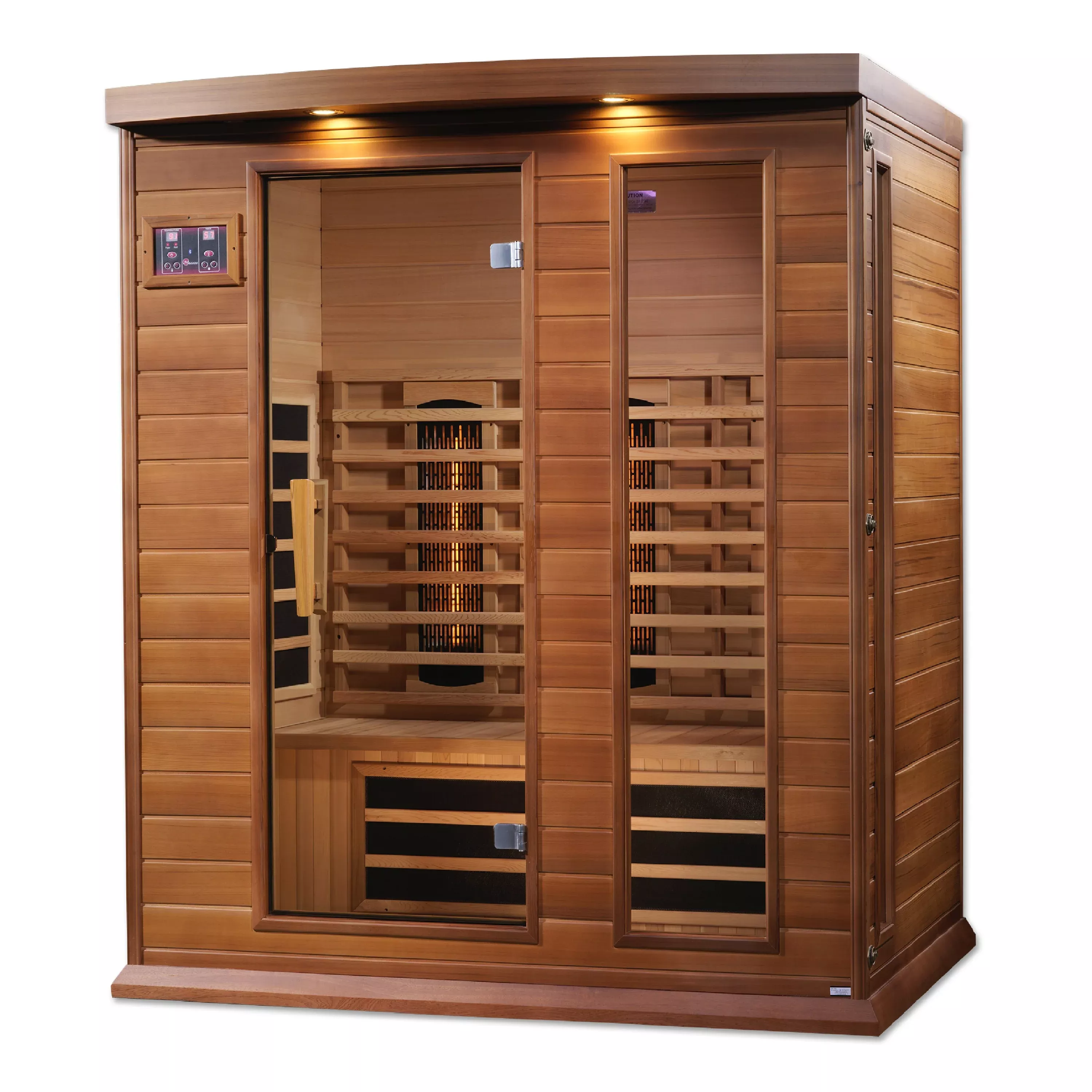 MX-M306-01-FS CED (Red Cedar) Golden Designs Dynamic 3 Person Sauna Maxxus Full Spectrum