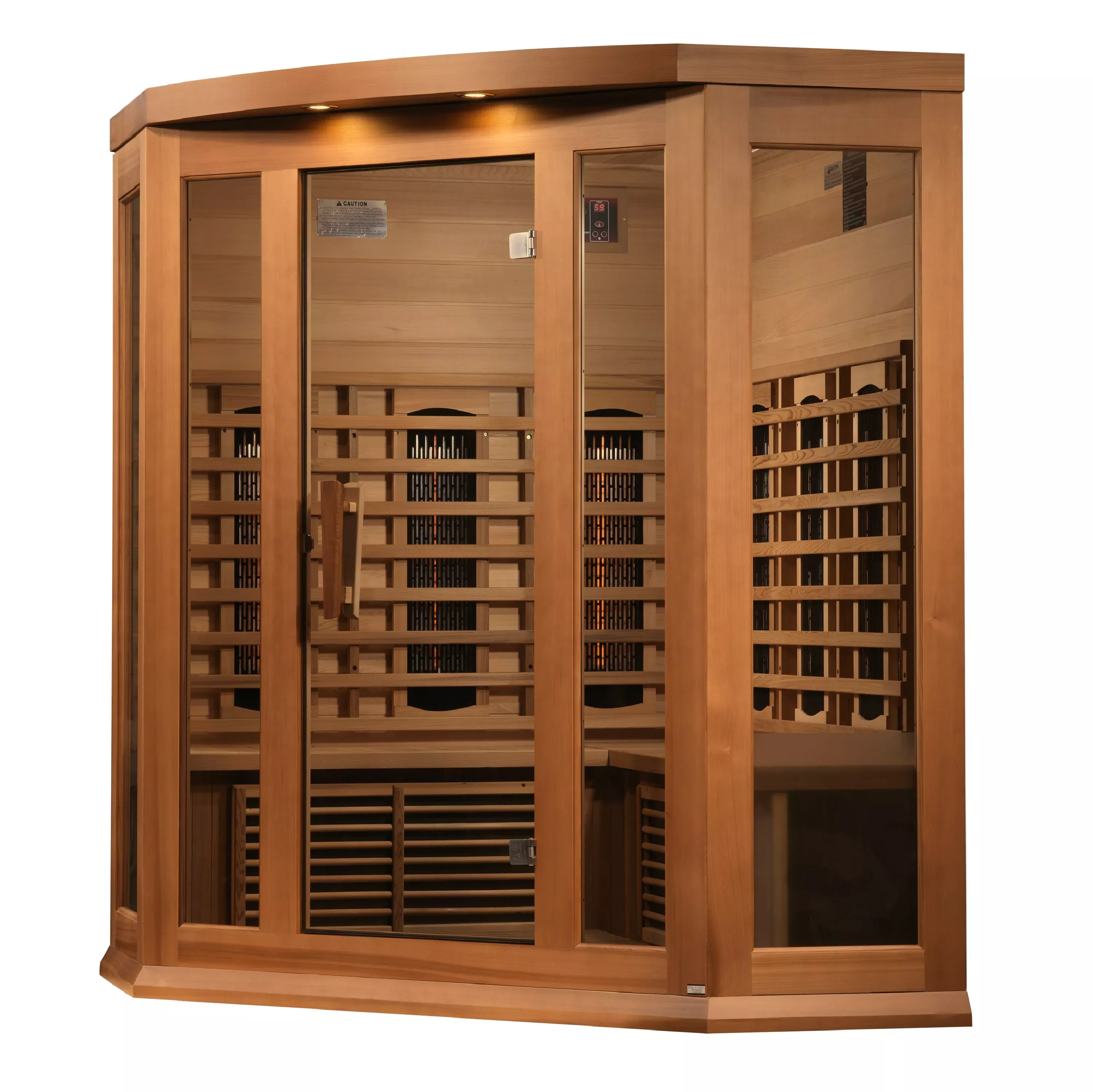 MX-M356-01-FS CED (Red Cedar) Golden Designs Dynamic 3 Person Sauna Maxxus Full Spectrum