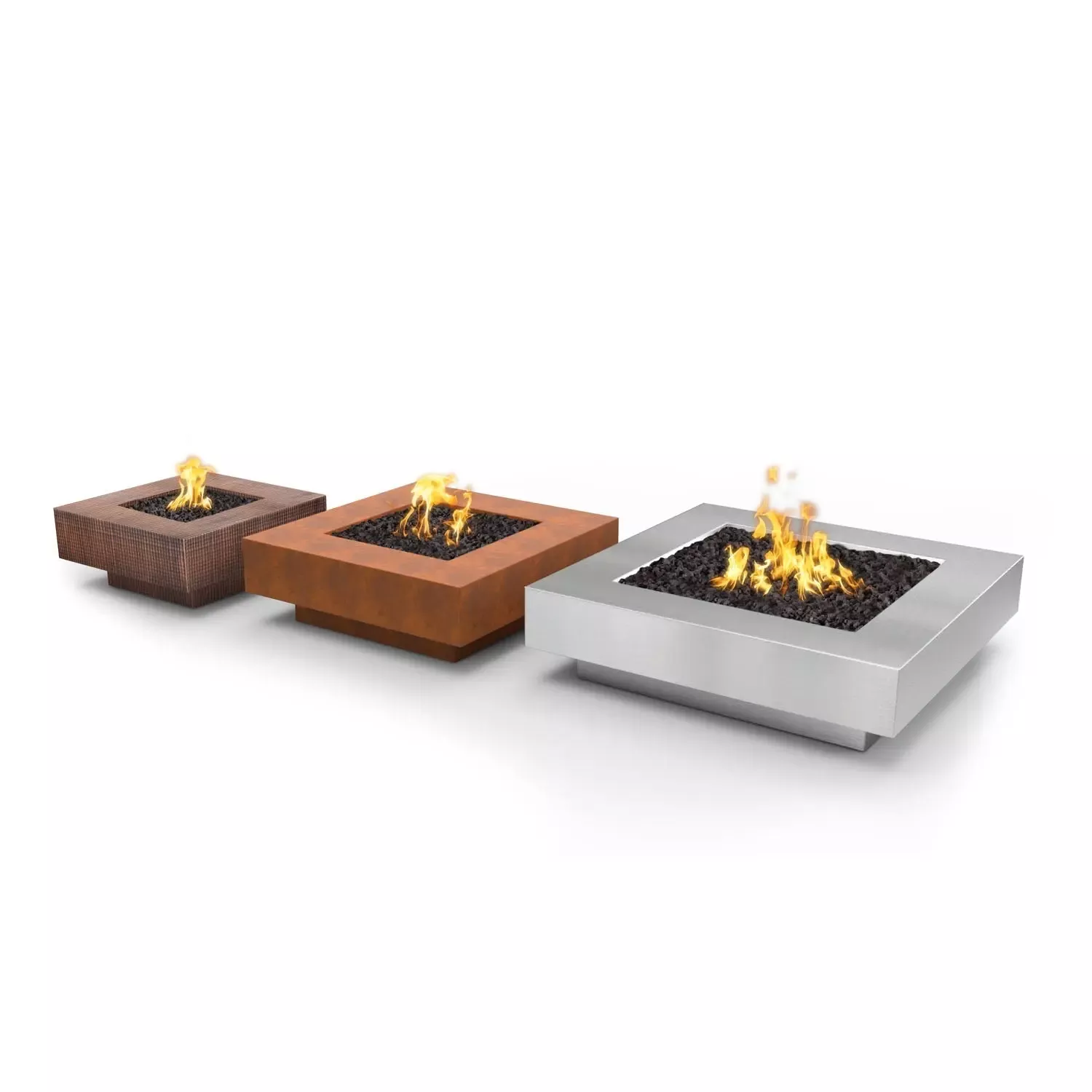 The Outdoor Plus Cabo Square Fire Pit - Metal Collection - 60"