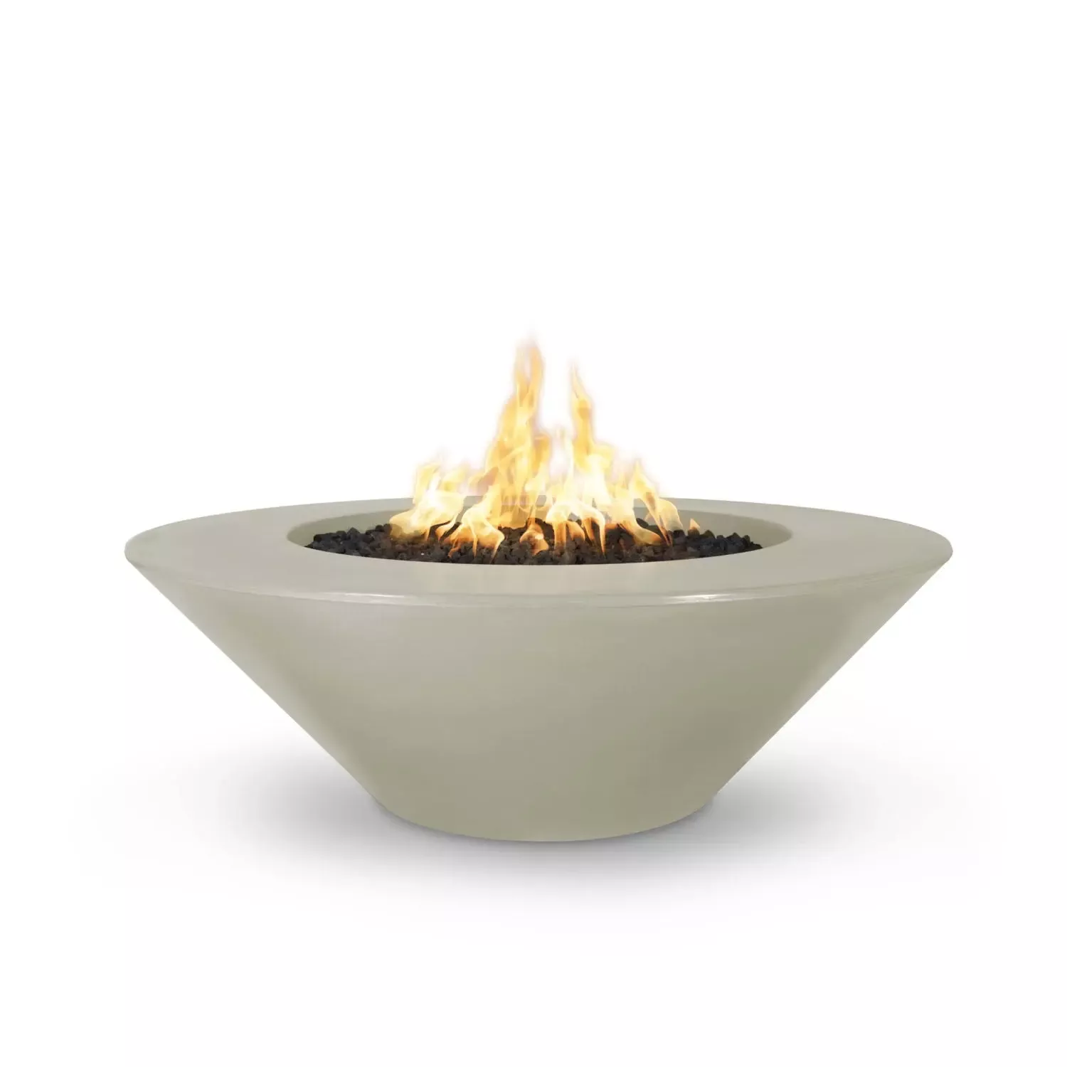 The Outdoor Plus Cazo Fire Pit Wide Ledge - GFRC Concrete - 48"