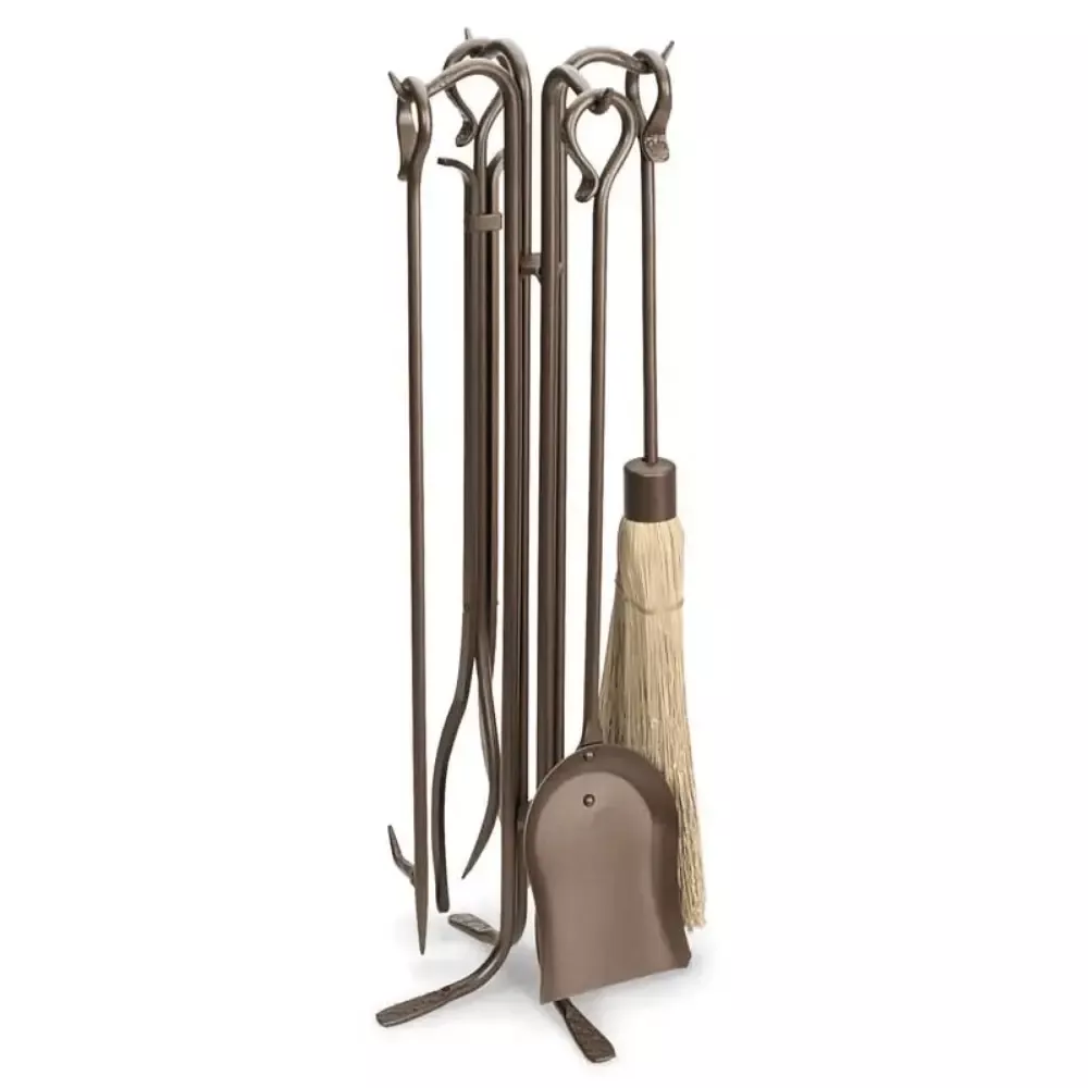 Pilgrim Burnished Brass Vintage Fireplace Tool Set Pilgrim TOOLSET
