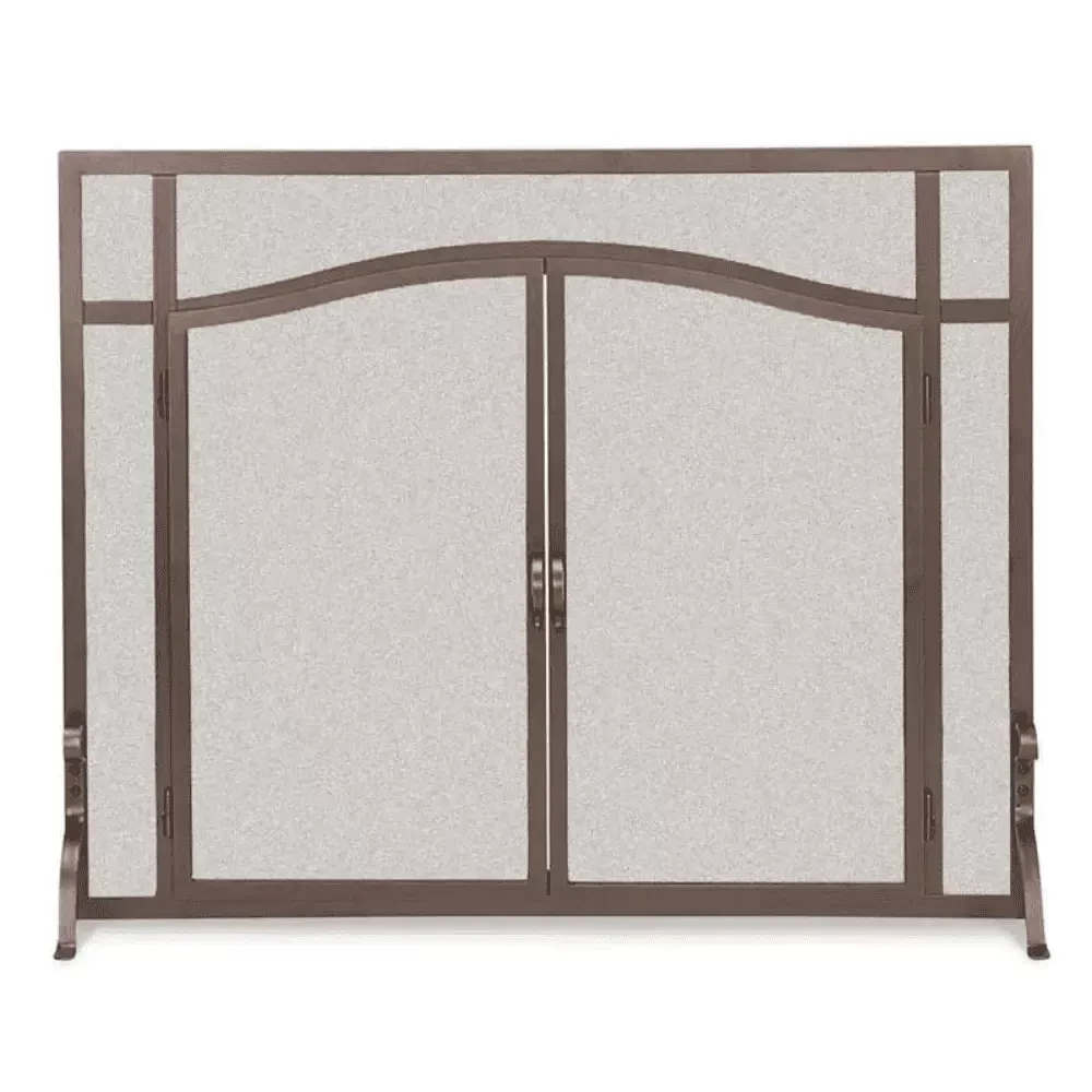 Pilgrim Screen 39 Inch Forged Iron Arched Doors P39IFDA