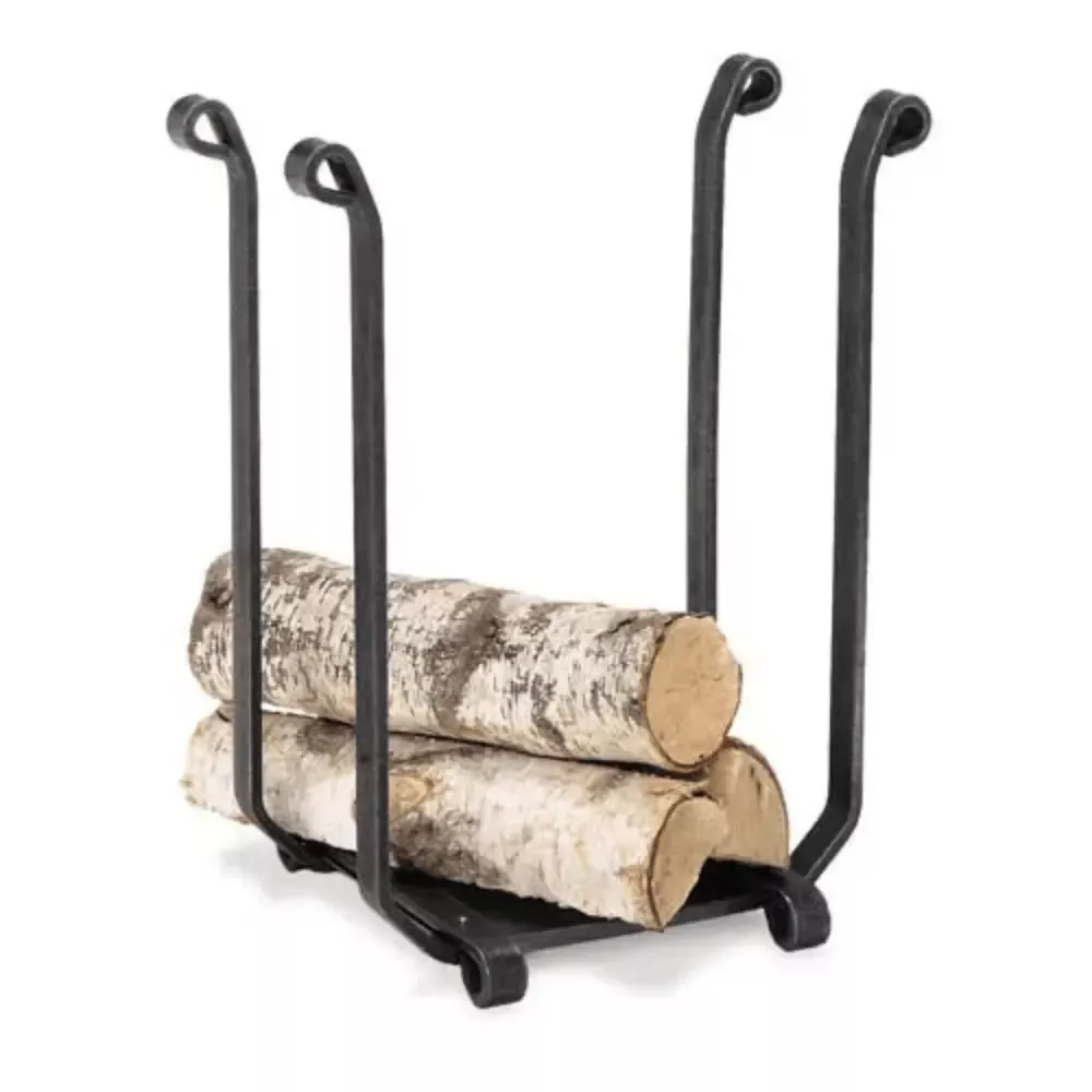 Pilgrim Tools Blacksmith Vintage Iron Log Holder 22 Inch PGMH22BK