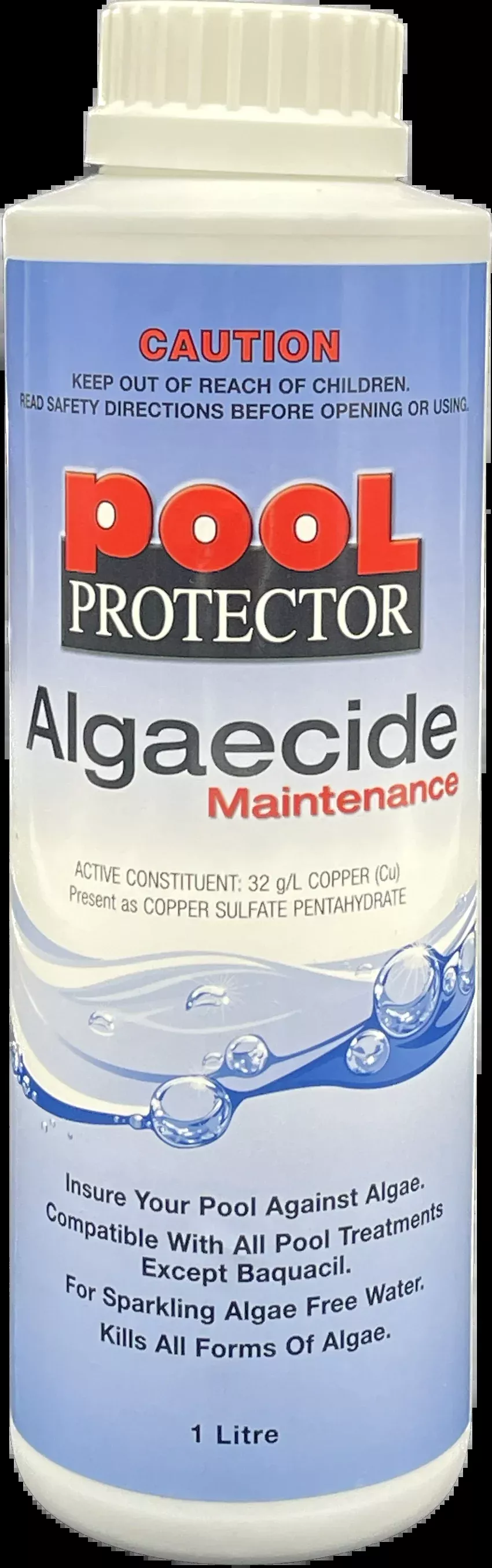Pool Protector 1 Litre Algaecide Maintenance (12) (32g/L of Copper)