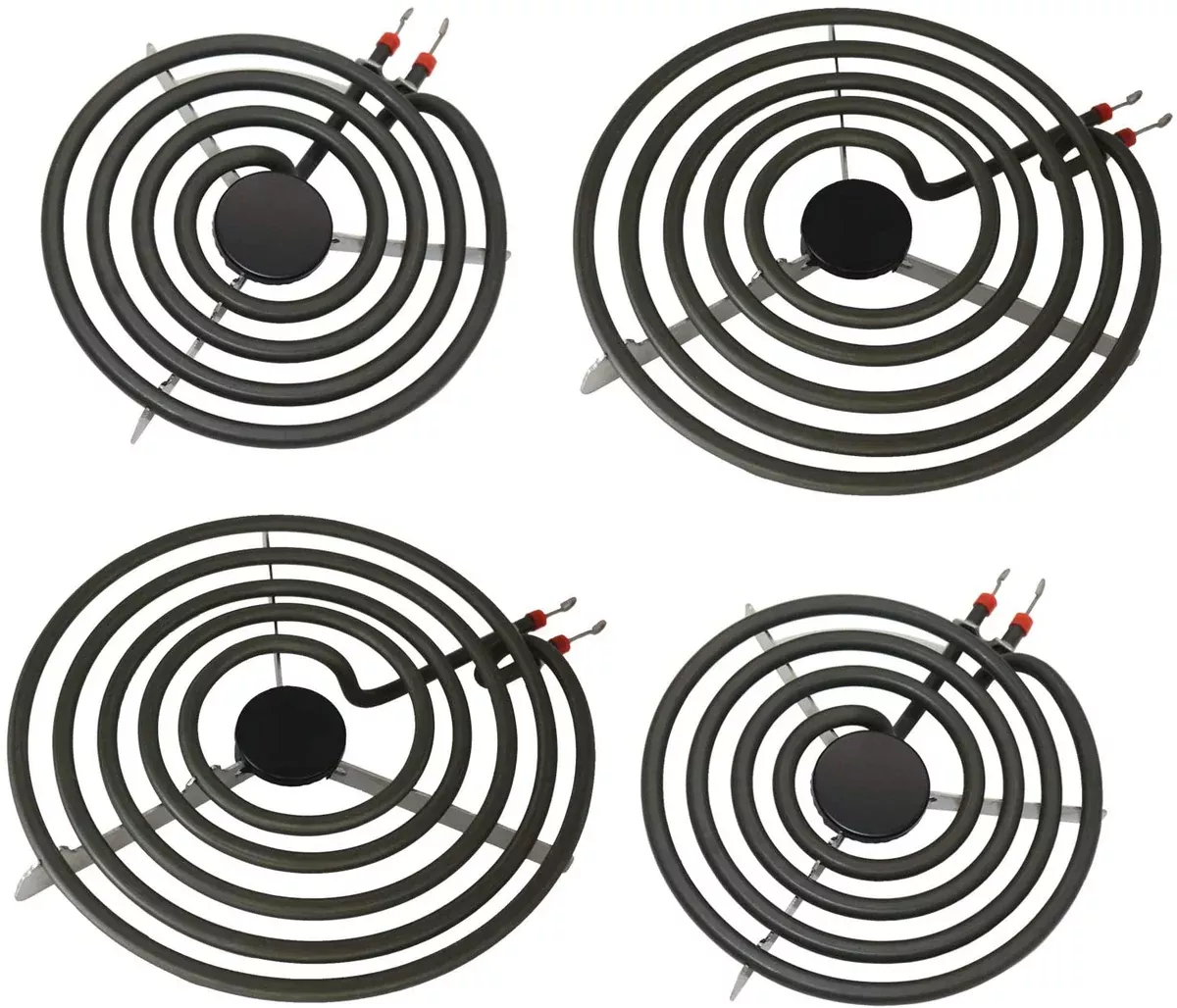 S-Union 4 Pack MP22YA Electric Range Burner Element Unit Set - 2 pcs MP15YA 6" and 2 pcs MP21YA 8" Replacement for Hardwick & Kenmore & Maytag & Norge & Whirlpool Electric Range Stove