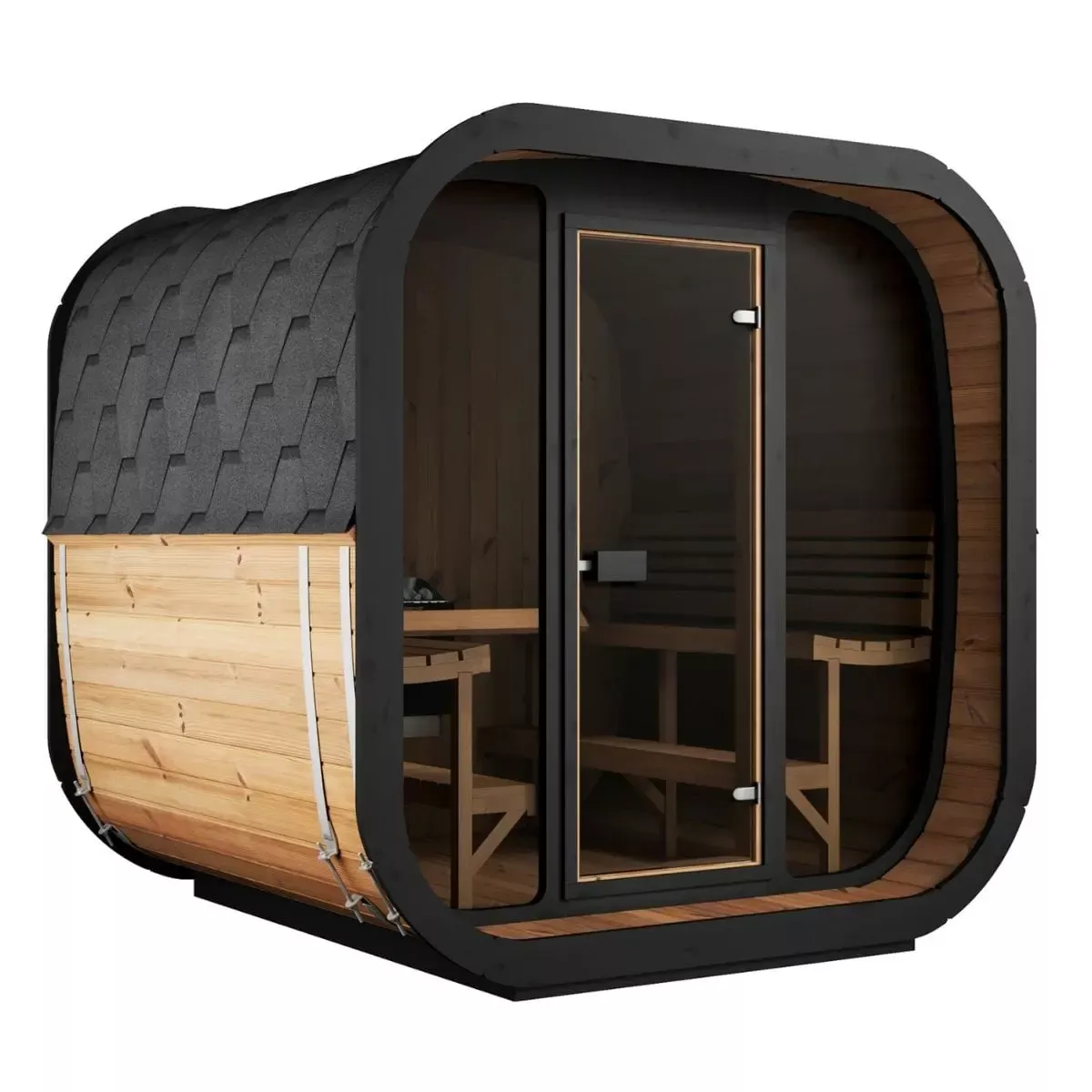SaunaLife Cube-Series Model CL7G Outdoor Sauna | AQVINA World