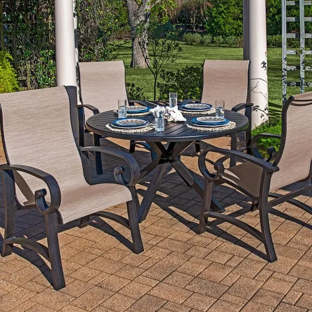 Solstice 52" Round Sling Dining Set