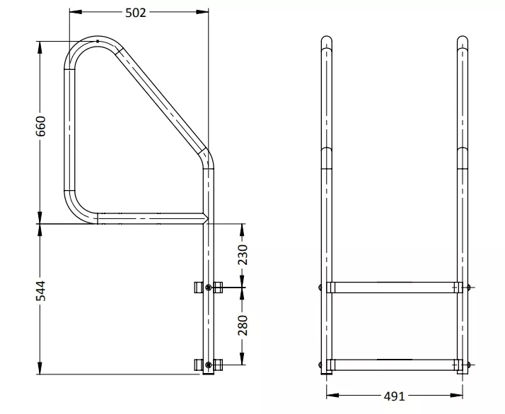 Stainless Steel Ladder Model LP