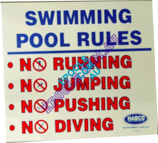 ‘Swimming Pool Rules’ Sign