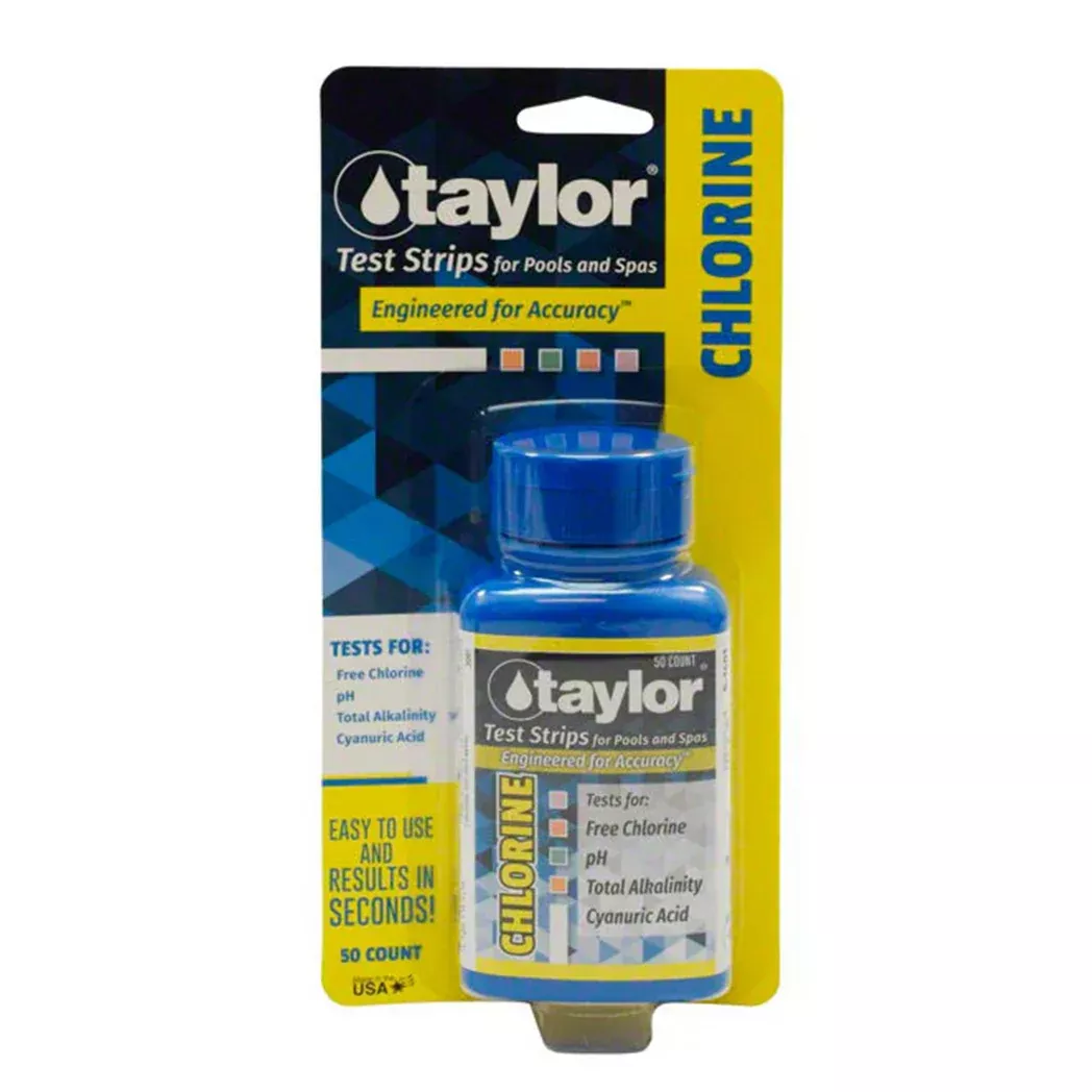 TAYLOR TEST STRIP CHLORINE / PH / TOT ALK/CYANURIC ACID