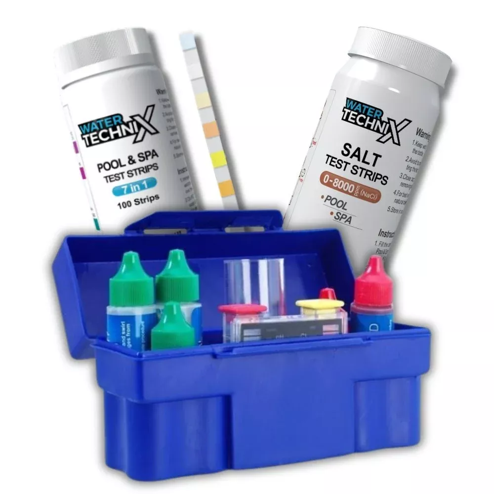 Water TechniX Test Kit & Salt Strips Bundle