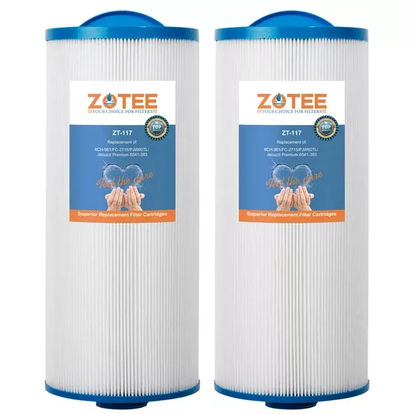 ZOTEE 60 sq.ft. Jacuzzi Premium Spa Replacement Filter Cartridge 2 Pac